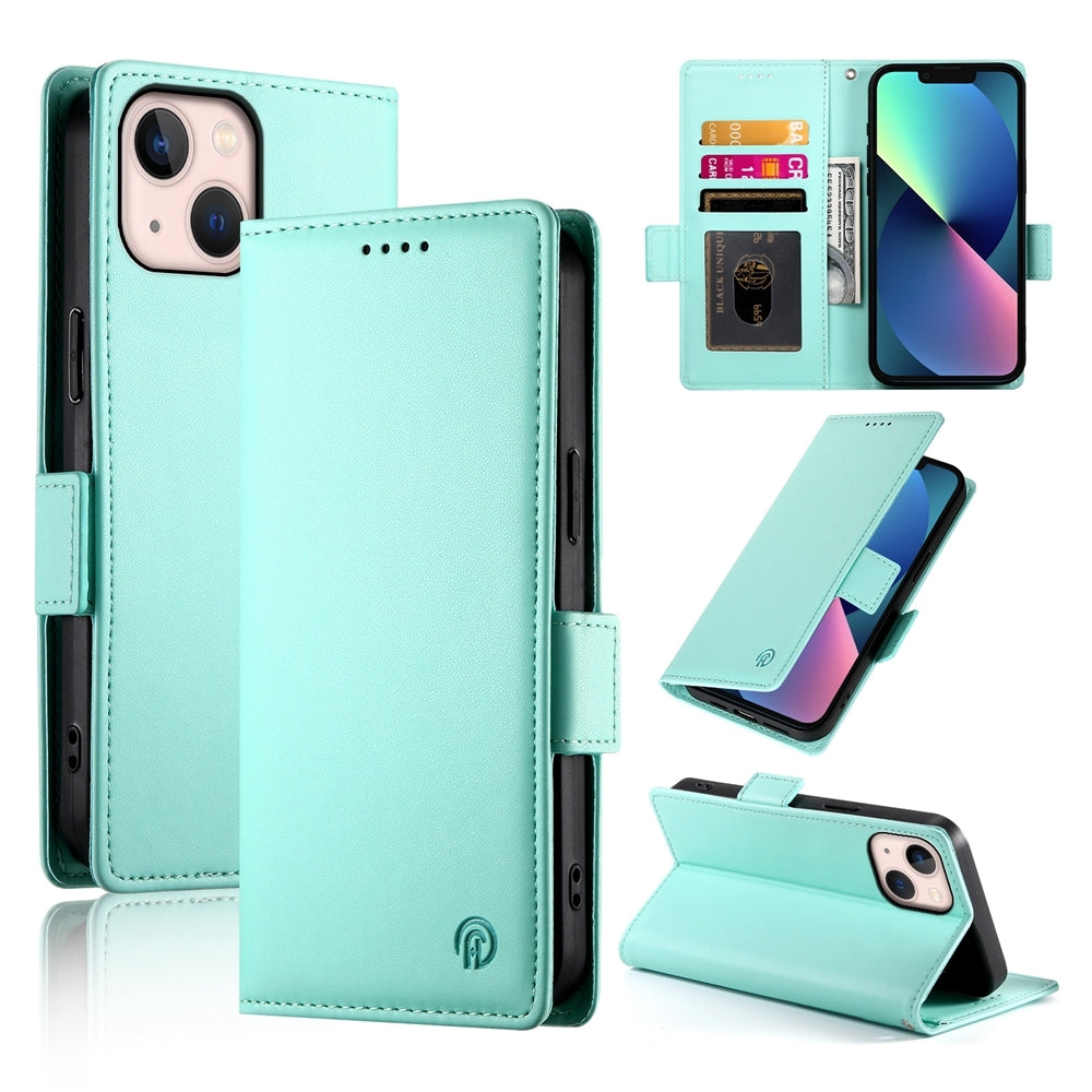 iPhone 13 mini Wallet Case - Luxury Magnetic PU Leather Flip Cover with Card Slots, Stand & Shockproof Protection