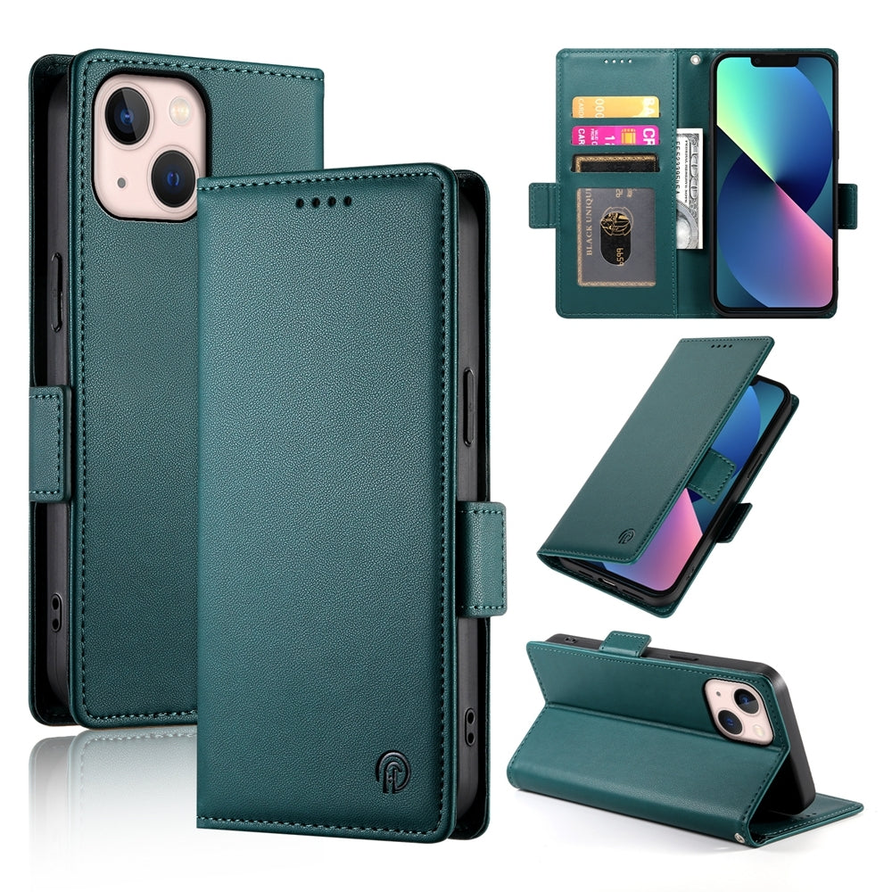 iPhone 13 mini Wallet Case - Luxury Magnetic PU Leather Flip Cover with Card Slots, Stand & Shockproof Protection