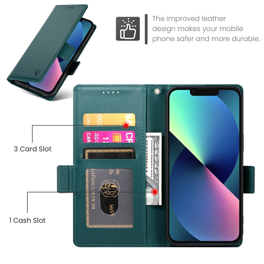 iPhone 13 mini Wallet Case - Luxury Magnetic PU Leather Flip Cover with Card Slots, Stand & Shockproof Protection
