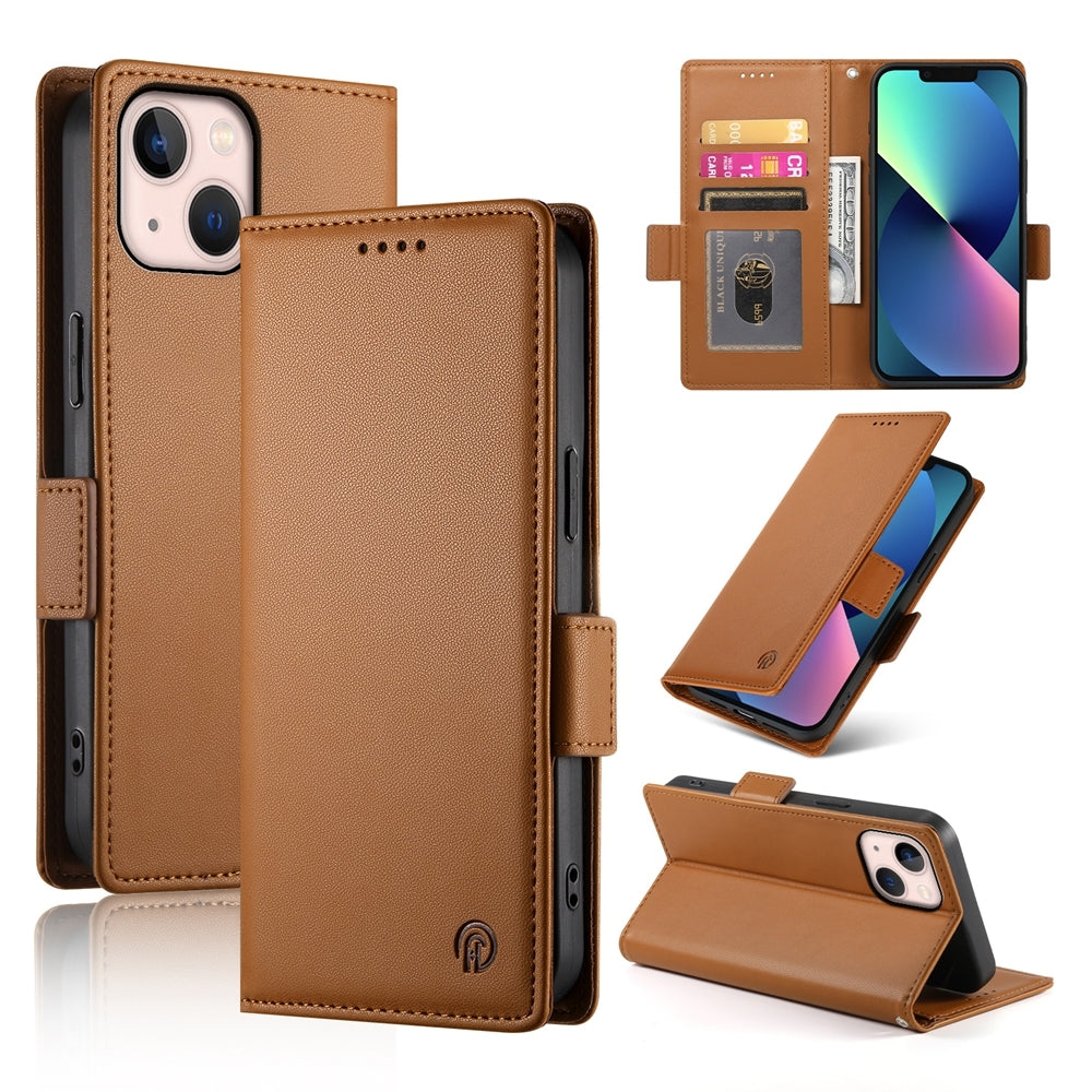 iPhone 13 mini Wallet Case - Luxury Magnetic PU Leather Flip Cover with Card Slots, Stand & Shockproof Protection