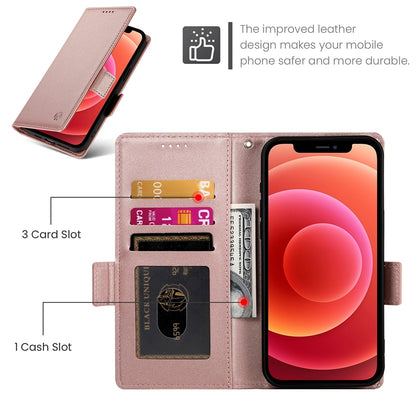 iPhone 12/12 Pro Wallet Case - Luxury Magnetic PU Leather Flip Cover with Card Slots, Stand & Shockproof Protection