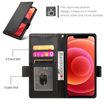iPhone 12/12 Pro Wallet Case - Luxury Magnetic PU Leather Flip Cover with Card Slots, Stand & Shockproof Protection