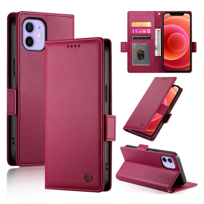 iPhone 12/12 Pro Wallet Case - Luxury Magnetic PU Leather Flip Cover with Card Slots, Stand & Shockproof Protection