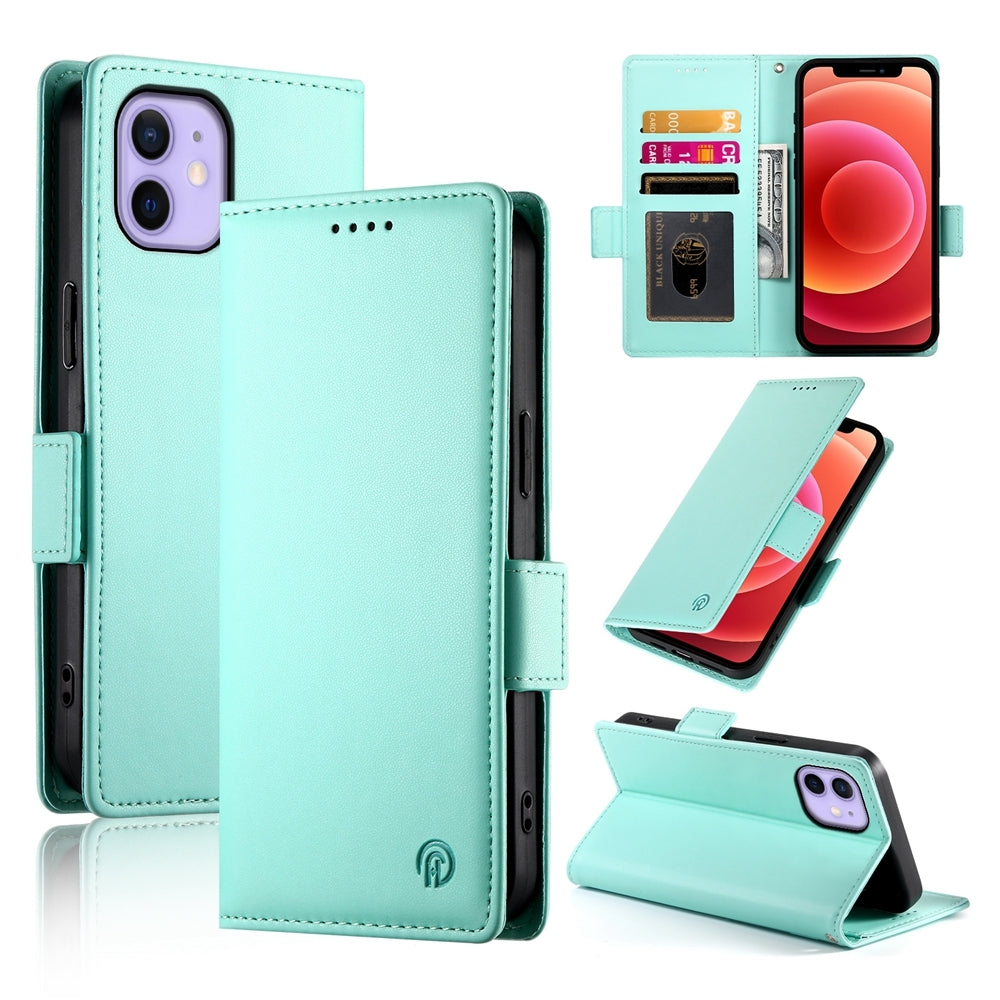 iPhone 12/12 Pro Wallet Case - Luxury Magnetic PU Leather Flip Cover with Card Slots, Stand & Shockproof Protection