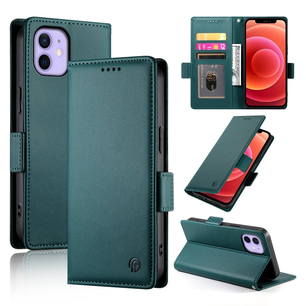 iPhone 12/12 Pro Wallet Case - Luxury Magnetic PU Leather Flip Cover with Card Slots, Stand & Shockproof Protection