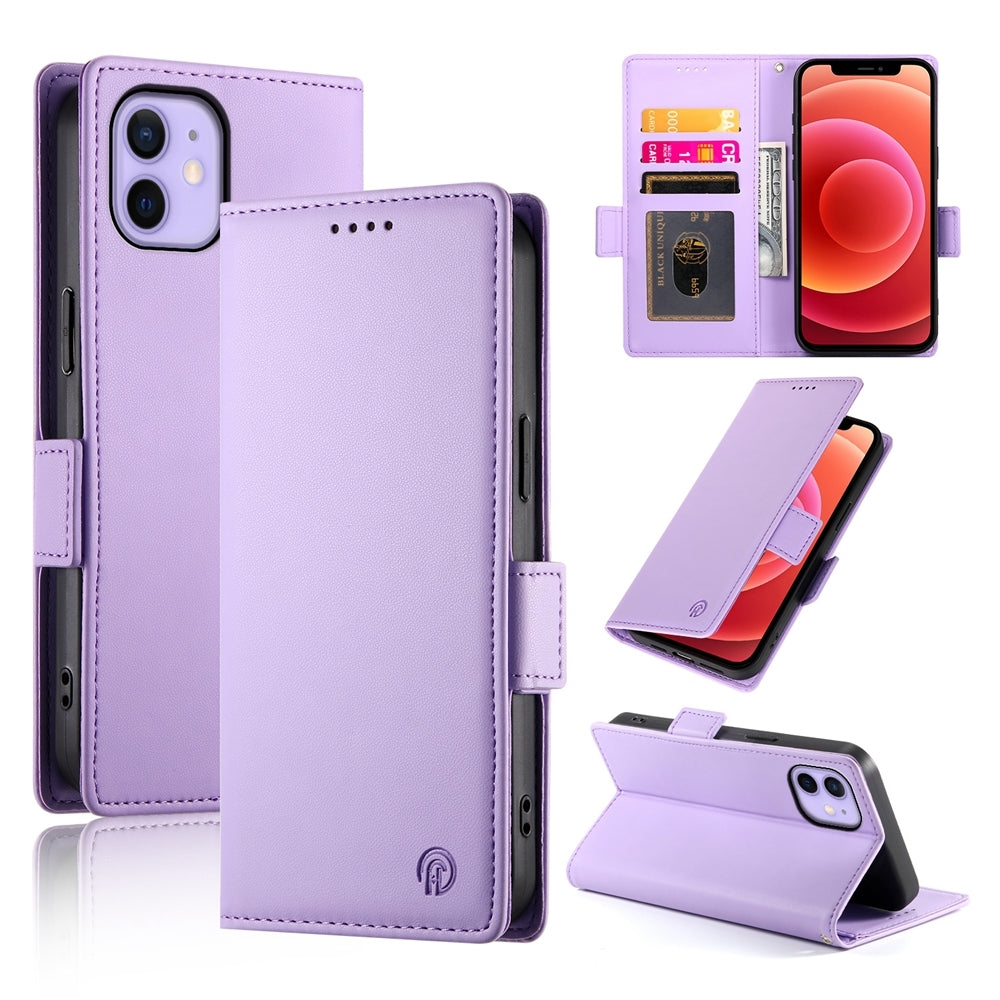 iPhone 12/12 Pro Wallet Case - Luxury Magnetic PU Leather Flip Cover with Card Slots, Stand & Shockproof Protection