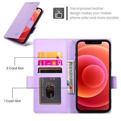 iPhone 12/12 Pro Wallet Case - Luxury Magnetic PU Leather Flip Cover with Card Slots, Stand & Shockproof Protection