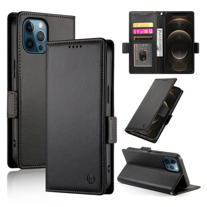 iPhone 12 Pro Max Wallet Case - Luxury Magnetic PU Leather Flip Cover with Card Slots, Stand & Shockproof Protection