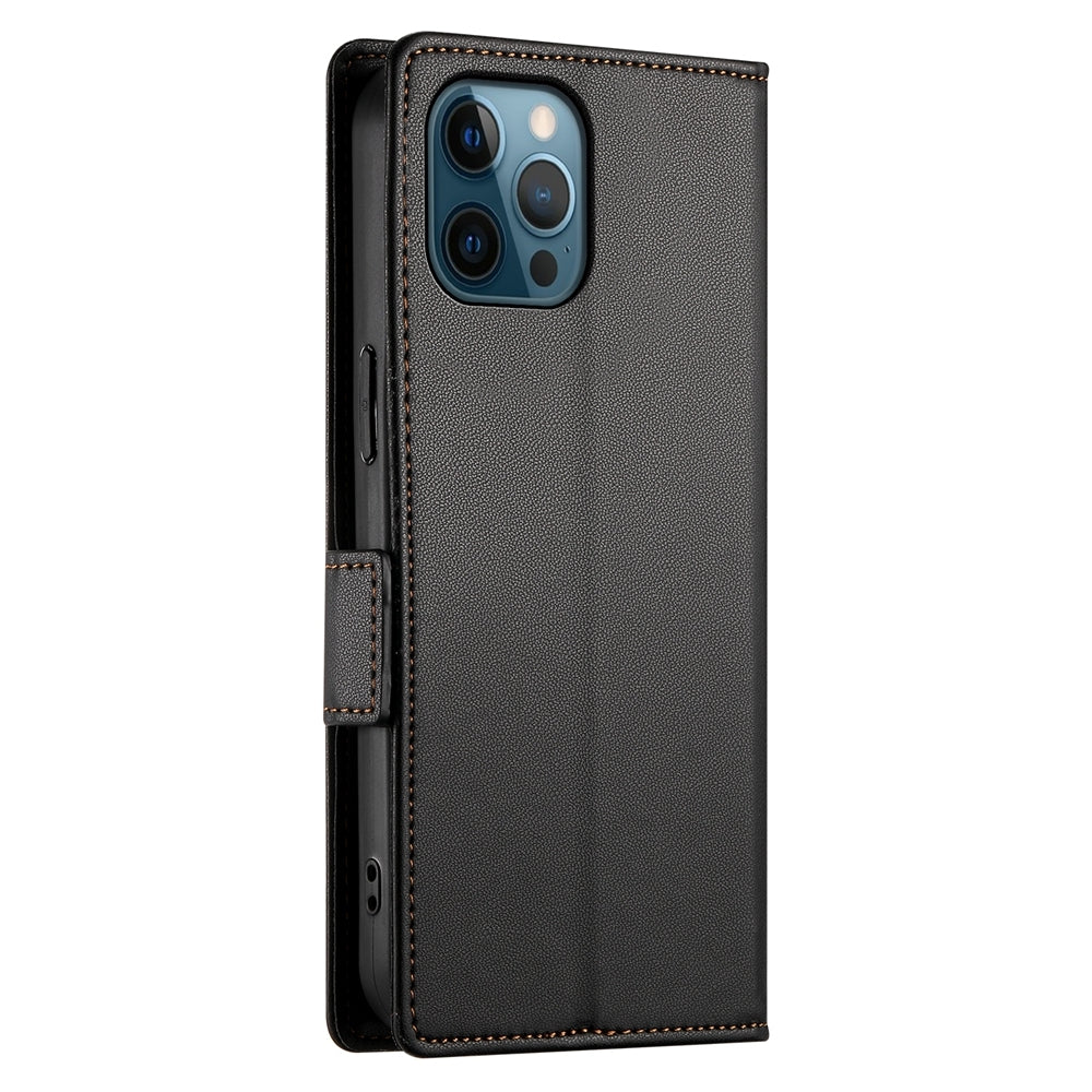 iPhone 12 Pro Max Wallet Case - Luxury Magnetic PU Leather Flip Cover with Card Slots, Stand & Shockproof Protection