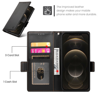 iPhone 12 Pro Max Wallet Case - Luxury Magnetic PU Leather Flip Cover with Card Slots, Stand & Shockproof Protection