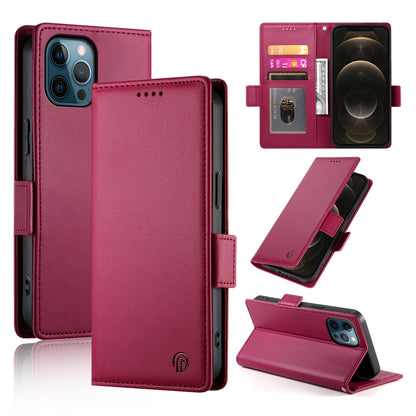 iPhone 12 Pro Max Wallet Case - Luxury Magnetic PU Leather Flip Cover with Card Slots, Stand & Shockproof Protection