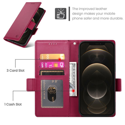 iPhone 12 Pro Max Wallet Case - Luxury Magnetic PU Leather Flip Cover with Card Slots, Stand & Shockproof Protection