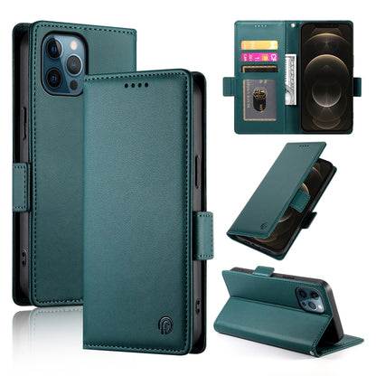 iPhone 12 Pro Max Wallet Case - Luxury Magnetic PU Leather Flip Cover with Card Slots, Stand & Shockproof Protection