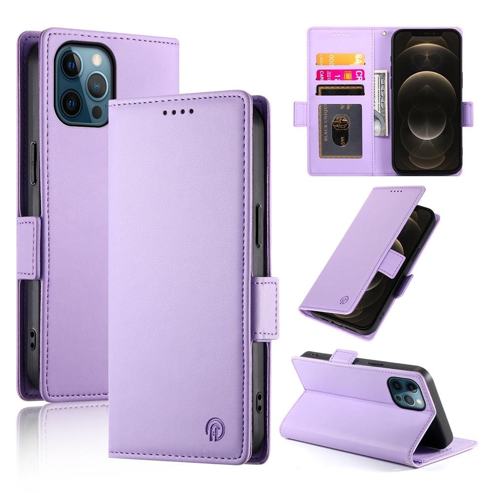 iPhone 12 Pro Max Wallet Case - Luxury Magnetic PU Leather Flip Cover with Card Slots, Stand & Shockproof Protection