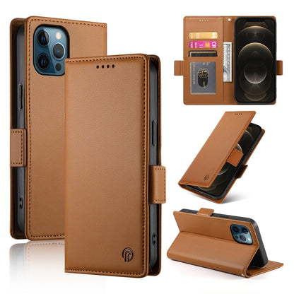 iPhone 12 Pro Max Wallet Case - Luxury Magnetic PU Leather Flip Cover with Card Slots, Stand & Shockproof Protection