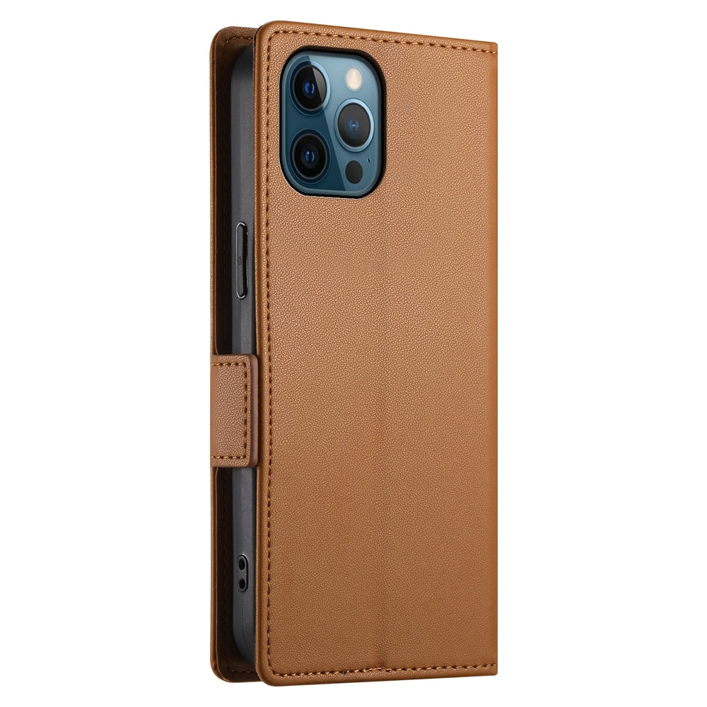 iPhone 12 Pro Max Wallet Case - Luxury Magnetic PU Leather Flip Cover with Card Slots, Stand & Shockproof Protection