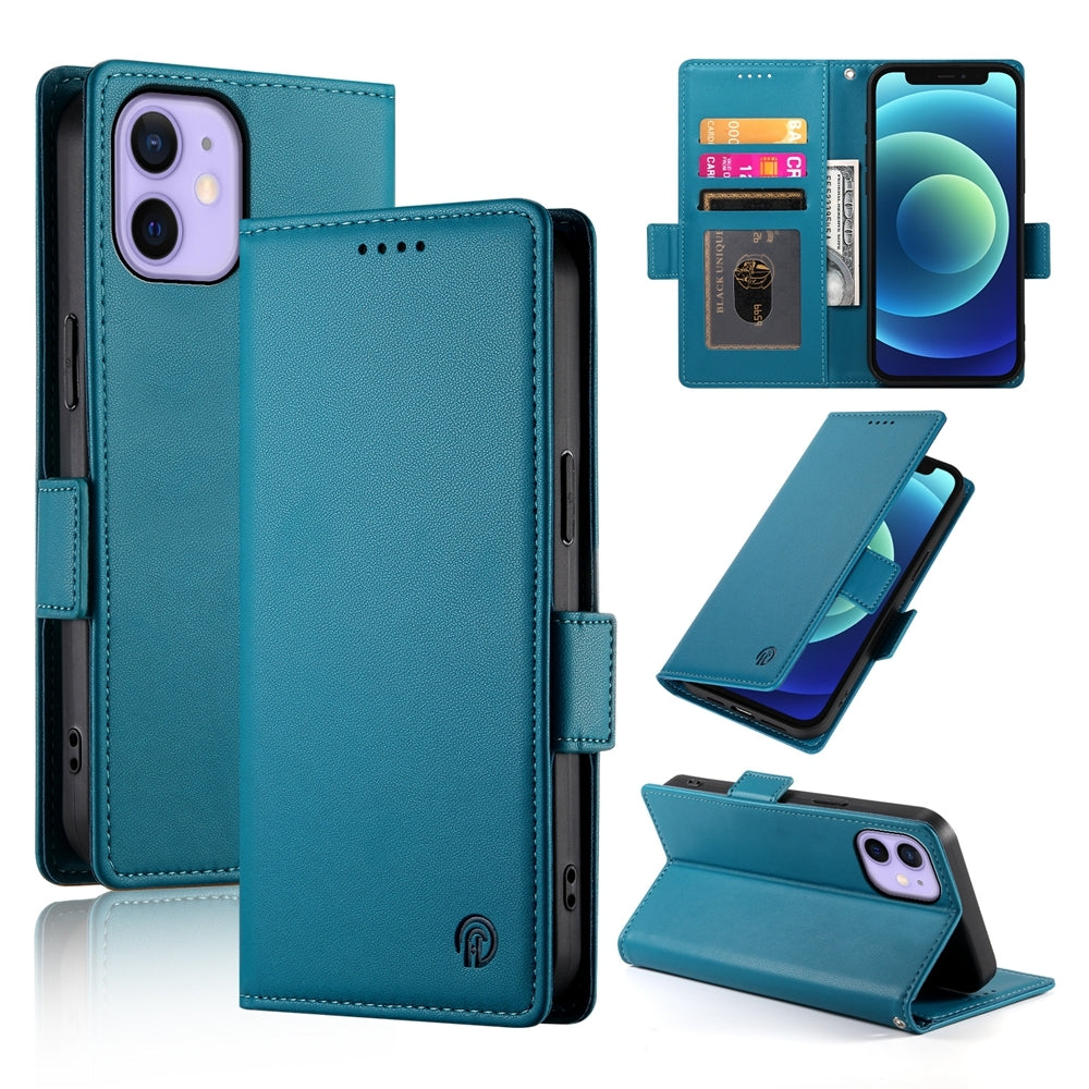 iPhone 12 mini Wallet Case - Luxury Magnetic PU Leather Flip Cover with Card Slots, Stand & Shockproof Protection
