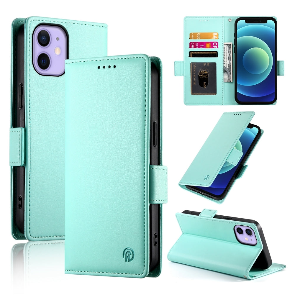 iPhone 12 mini Wallet Case - Luxury Magnetic PU Leather Flip Cover with Card Slots, Stand & Shockproof Protection