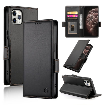 iPhone 11 Pro Max Wallet Case - Luxury Magnetic PU Leather Flip Cover with Card Slots, Stand & Shockproof Protection