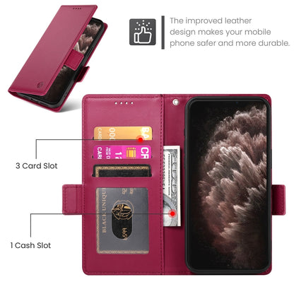 iPhone 11 Pro Max Wallet Case - Luxury Magnetic PU Leather Flip Cover with Card Slots, Stand & Shockproof Protection