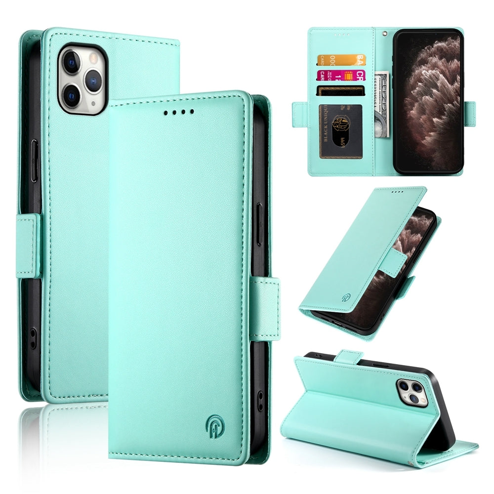 iPhone 11 Pro Max Wallet Case - Luxury Magnetic PU Leather Flip Cover with Card Slots, Stand & Shockproof Protection