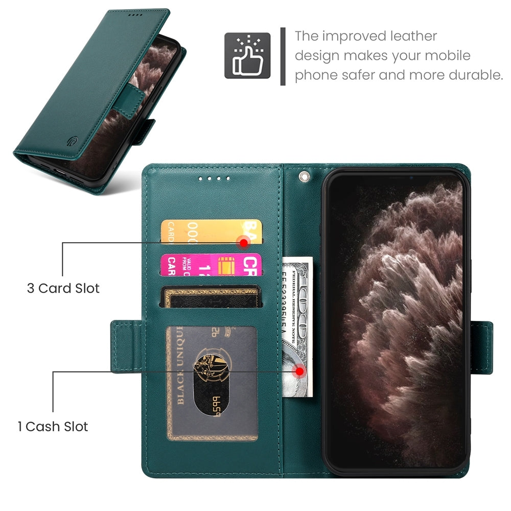 iPhone 11 Pro Max Wallet Case - Luxury Magnetic PU Leather Flip Cover with Card Slots, Stand & Shockproof Protection