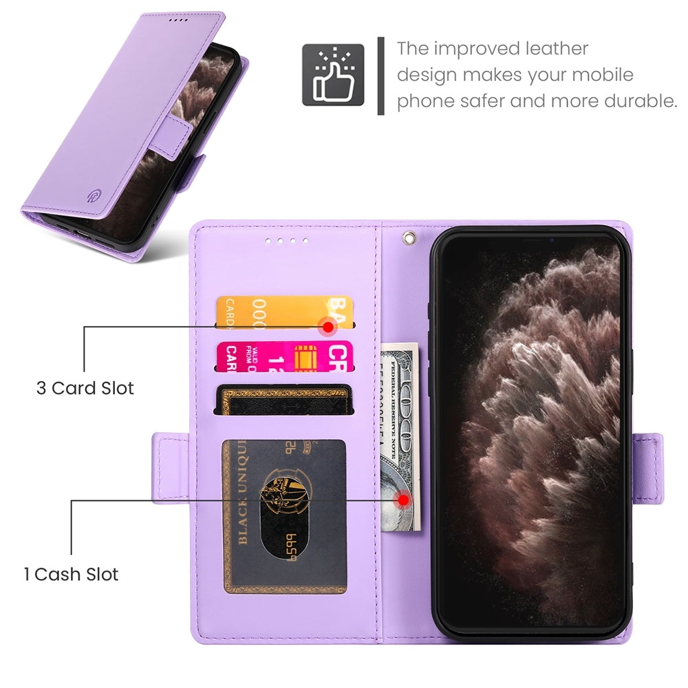 iPhone 11 Pro Max Wallet Case - Luxury Magnetic PU Leather Flip Cover with Card Slots, Stand & Shockproof Protection