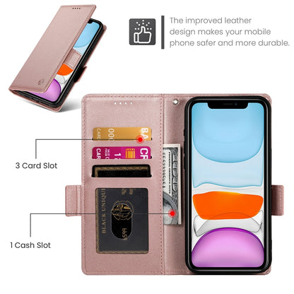 iPhone 11 Wallet Case - Luxury Magnetic PU Leather Flip Cover with Card Slots, Stand & Shockproof Protection