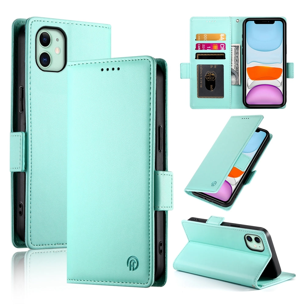 iPhone 11 Wallet Case - Luxury Magnetic PU Leather Flip Cover with Card Slots, Stand & Shockproof Protection