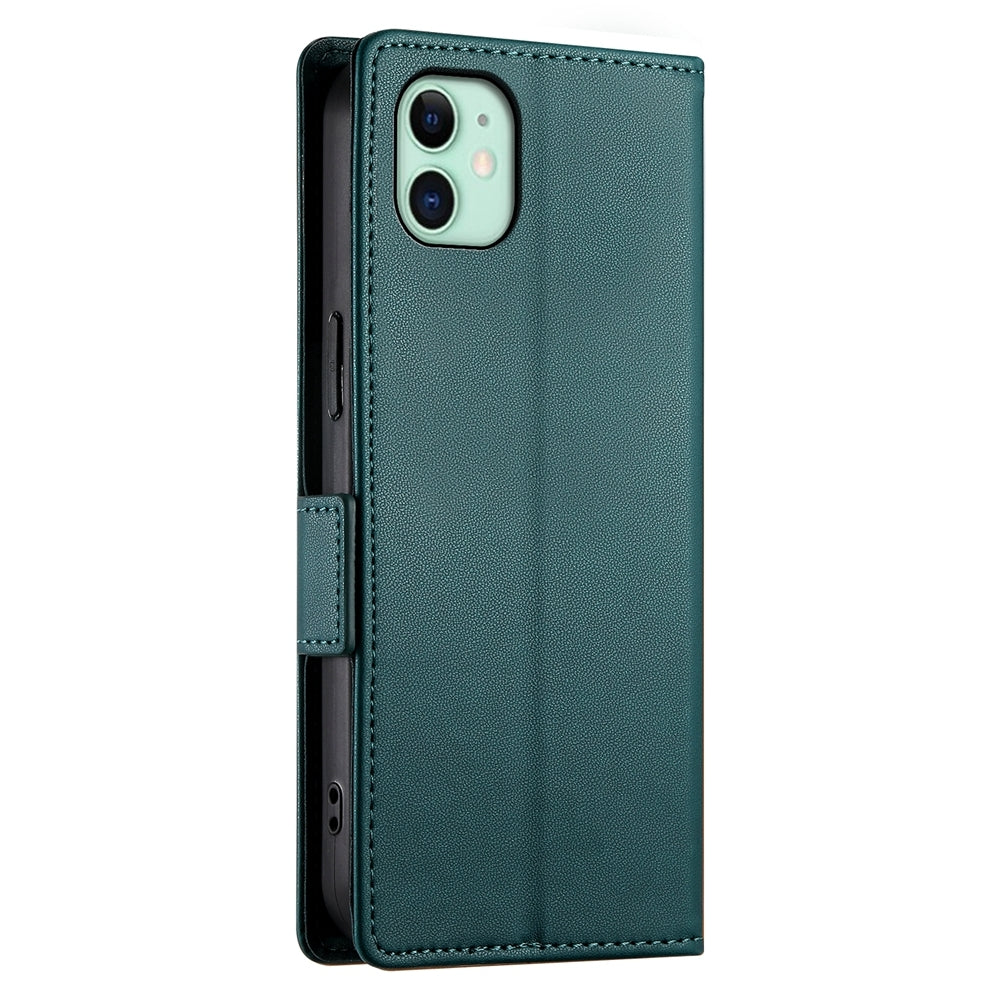 iPhone 11 Wallet Case - Luxury Magnetic PU Leather Flip Cover with Card Slots, Stand & Shockproof Protection