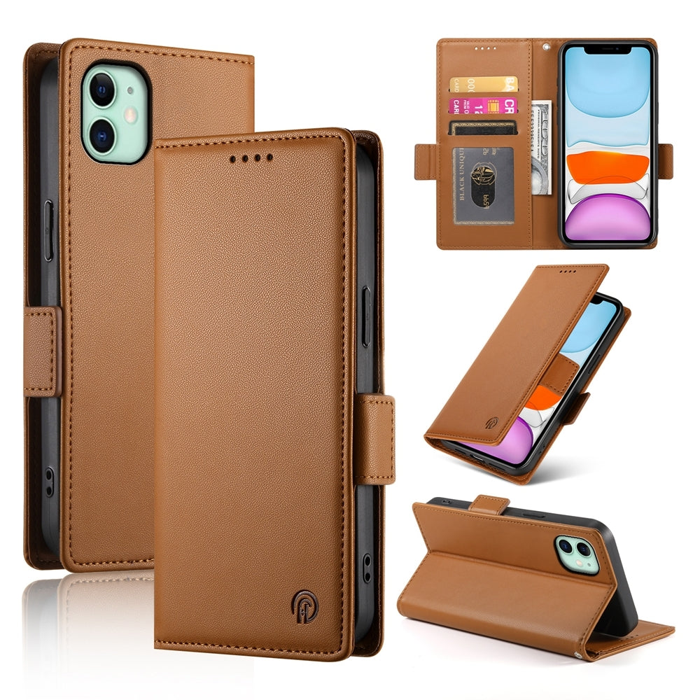 iPhone 11 Wallet Case - Luxury Magnetic PU Leather Flip Cover with Card Slots, Stand & Shockproof Protection