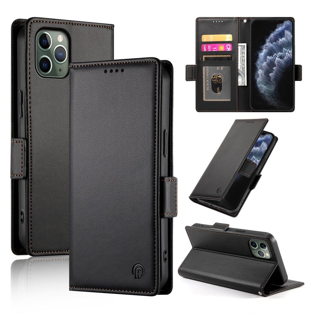 iPhone 11 Pro Wallet Case - Luxury Magnetic PU Leather Flip Cover with Card Slots, Stand & Shockproof Protection