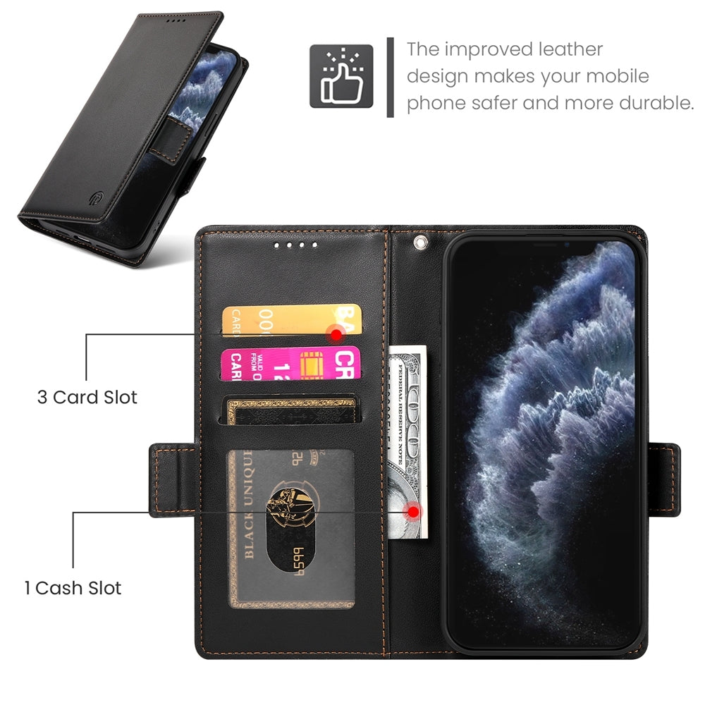 iPhone 11 Pro Wallet Case - Luxury Magnetic PU Leather Flip Cover with Card Slots, Stand & Shockproof Protection