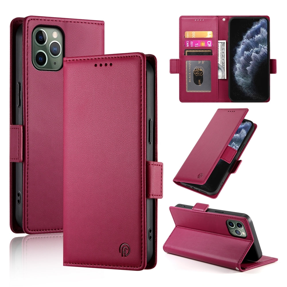 iPhone 11 Pro Wallet Case - Luxury Magnetic PU Leather Flip Cover with Card Slots, Stand & Shockproof Protection