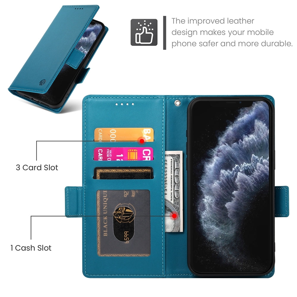 iPhone 11 Pro Wallet Case - Luxury Magnetic PU Leather Flip Cover with Card Slots, Stand & Shockproof Protection