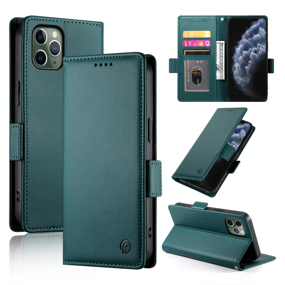 iPhone 11 Pro Wallet Case - Luxury Magnetic PU Leather Flip Cover with Card Slots, Stand & Shockproof Protection