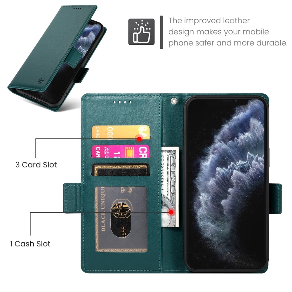 iPhone 11 Pro Wallet Case - Luxury Magnetic PU Leather Flip Cover with Card Slots, Stand & Shockproof Protection