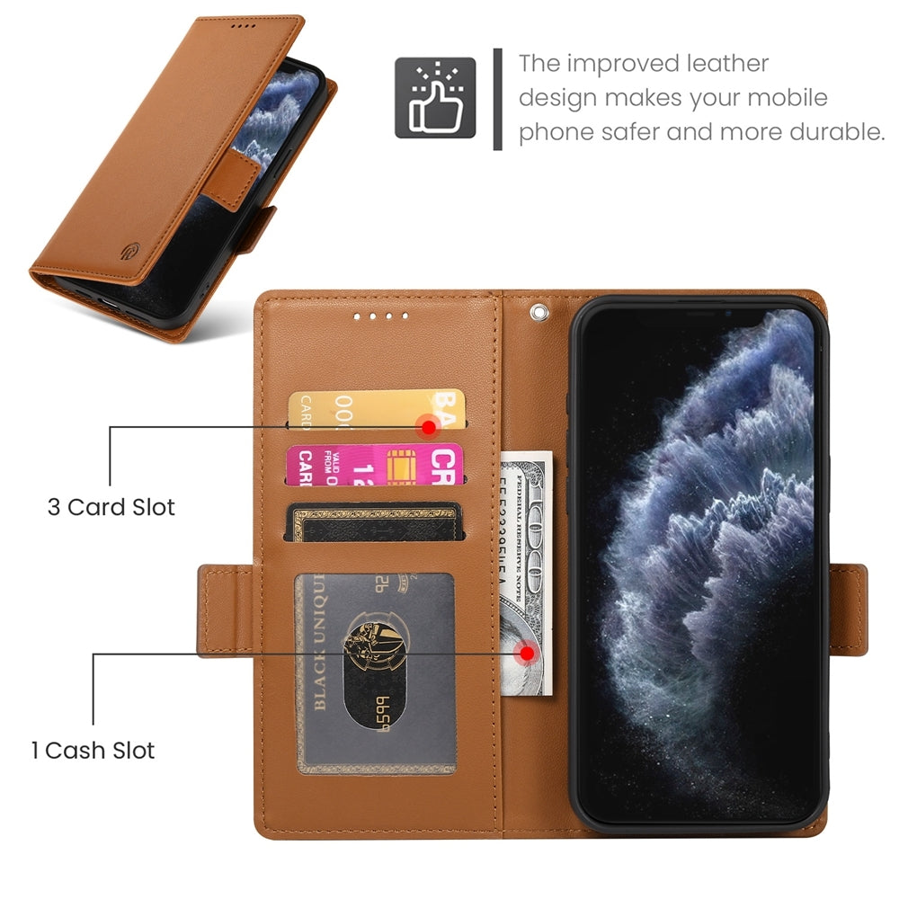 iPhone 11 Pro Wallet Case - Luxury Magnetic PU Leather Flip Cover with Card Slots, Stand & Shockproof Protection