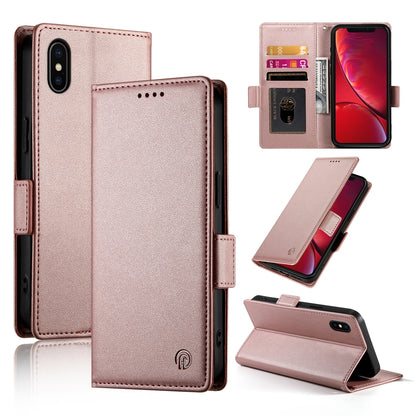 iPhone X/XS Wallet Case - Luxury Magnetic PU Leather Flip Cover with Card Slots, Stand & Shockproof Protection