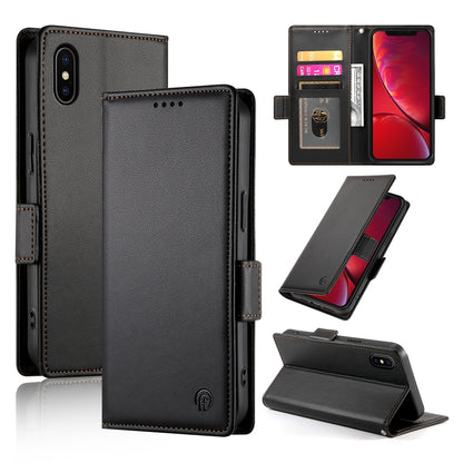 iPhone X/XS Wallet Case - Luxury Magnetic PU Leather Flip Cover with Card Slots, Stand & Shockproof Protection