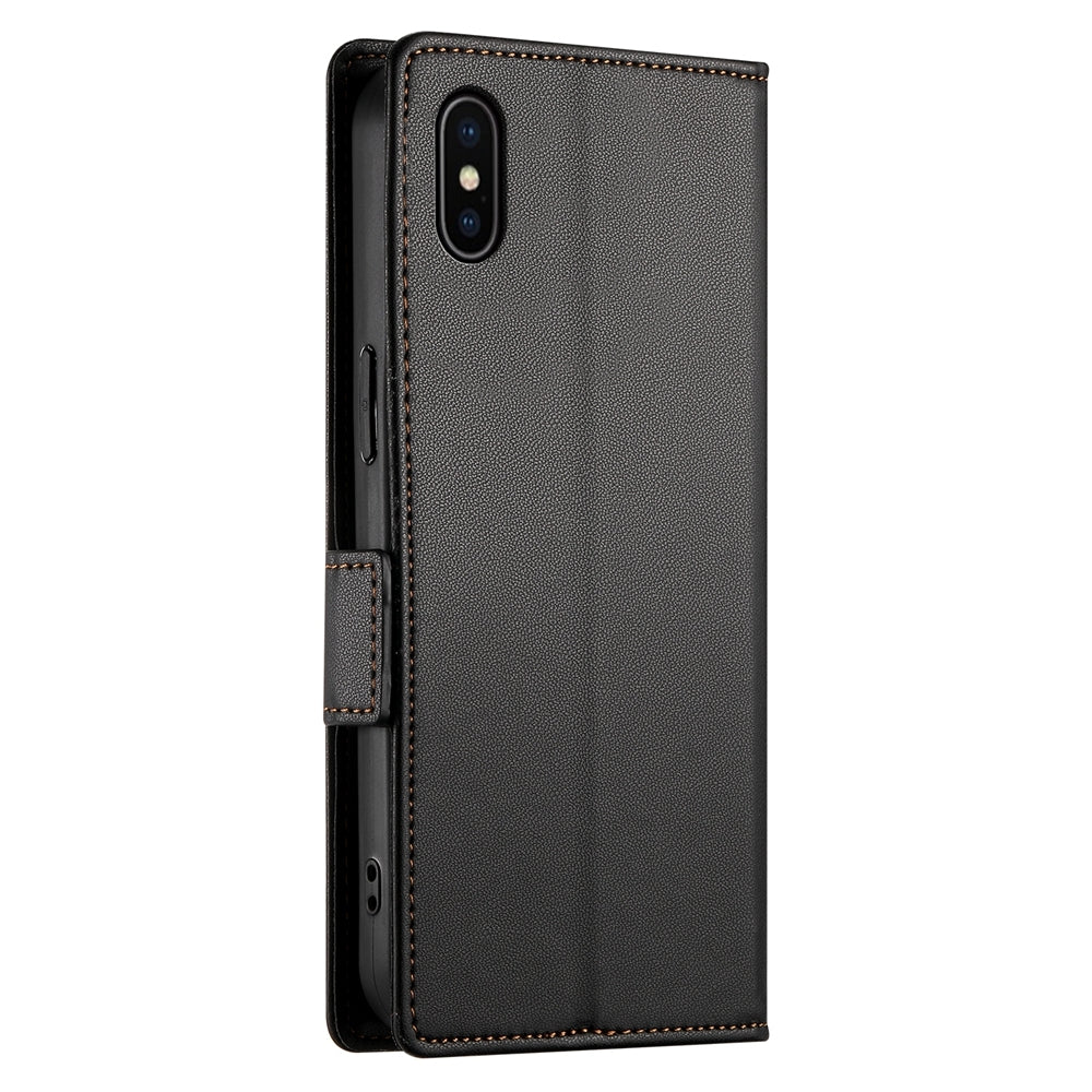 iPhone X/XS Wallet Case - Luxury Magnetic PU Leather Flip Cover with Card Slots, Stand & Shockproof Protection