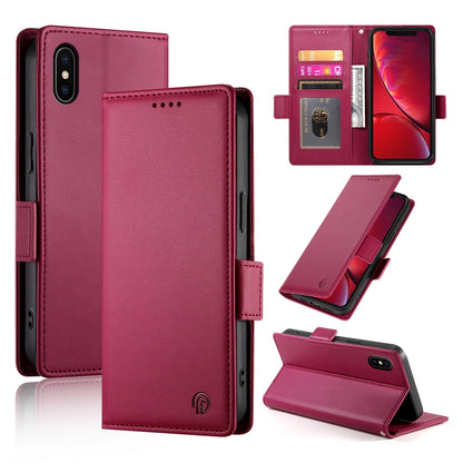 iPhone X/XS Wallet Case - Luxury Magnetic PU Leather Flip Cover with Card Slots, Stand & Shockproof Protection
