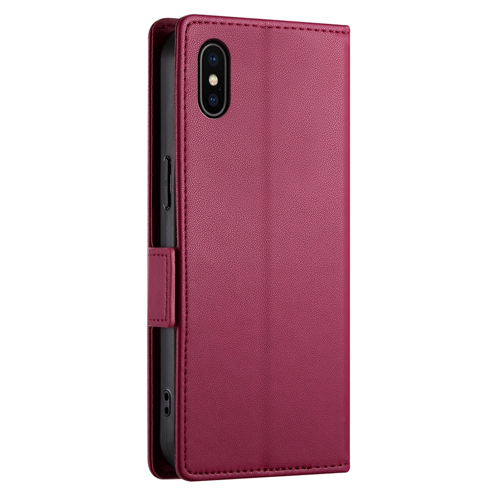 iPhone X/XS Wallet Case - Luxury Magnetic PU Leather Flip Cover with Card Slots, Stand & Shockproof Protection