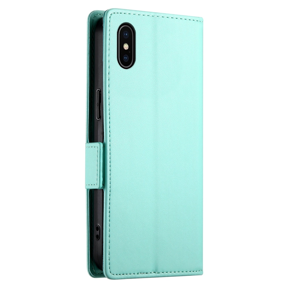 iPhone X/XS Wallet Case - Luxury Magnetic PU Leather Flip Cover with Card Slots, Stand & Shockproof Protection