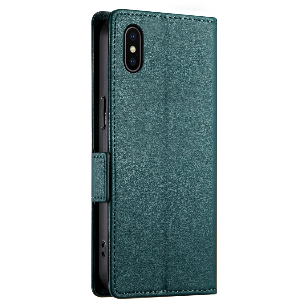 iPhone X/XS Wallet Case - Luxury Magnetic PU Leather Flip Cover with Card Slots, Stand & Shockproof Protection