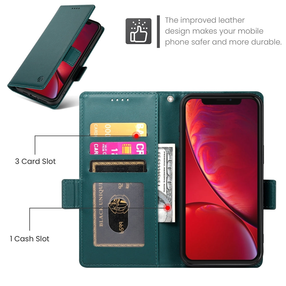 iPhone X/XS Wallet Case - Luxury Magnetic PU Leather Flip Cover with Card Slots, Stand & Shockproof Protection