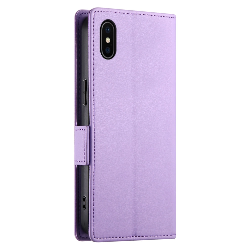 iPhone X/XS Wallet Case - Luxury Magnetic PU Leather Flip Cover with Card Slots, Stand & Shockproof Protection