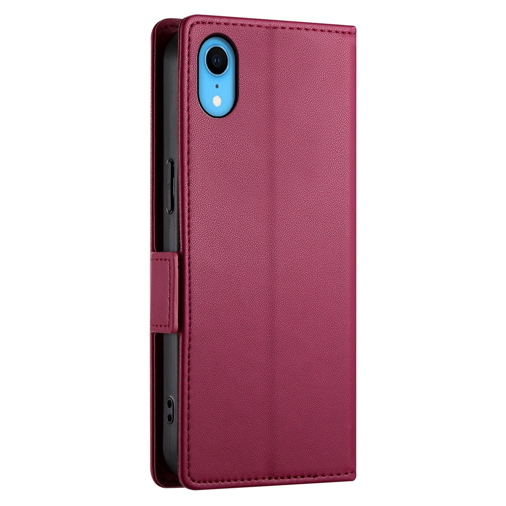 iPhone XR Wallet Case - Luxury Magnetic PU Leather Flip Cover with Card Slots, Stand & Shockproof Protection