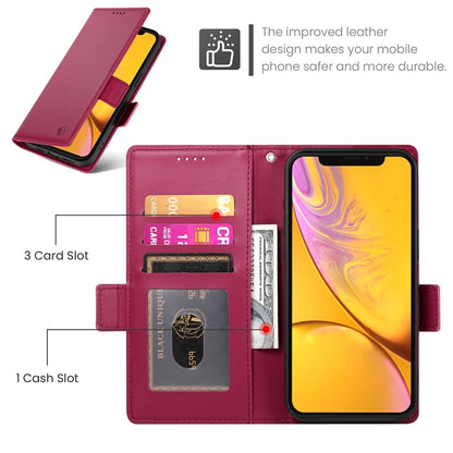 iPhone XR Wallet Case - Luxury Magnetic PU Leather Flip Cover with Card Slots, Stand & Shockproof Protection