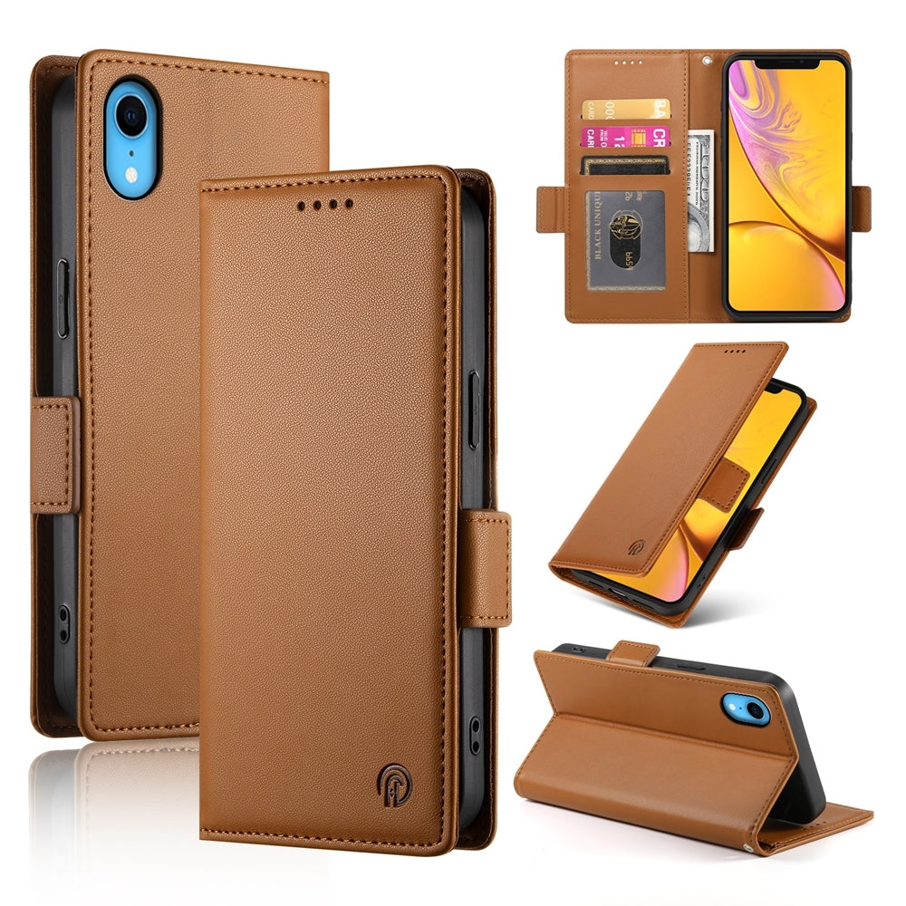 iPhone XR Wallet Case - Luxury Magnetic PU Leather Flip Cover with Card Slots, Stand & Shockproof Protection